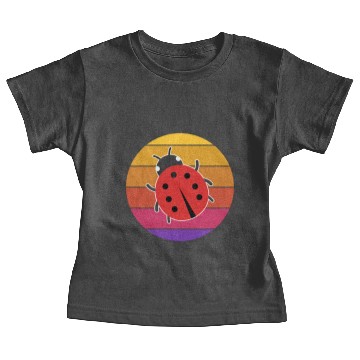 Discover Ladybug Retro Sunset Ladybug Entymology Insects Baby Tees
