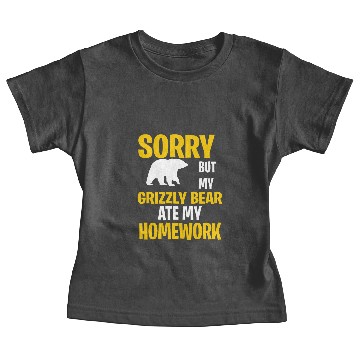Discover Funny Grizzly Bear Gift Idea Baby Tees