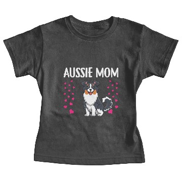 Discover Aussie Mom Funny Australian Shepherd Dog Lovers Baby Tees
