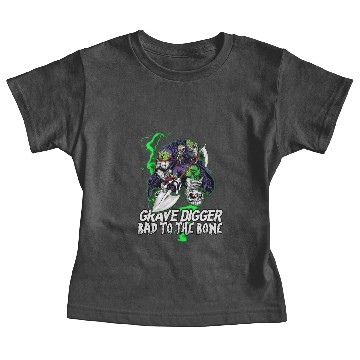 Discover grave digger Bad tot the Bone Monster jam Baby Tees