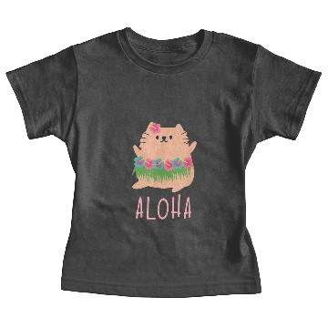 Discover Aloha Cute Cat Hula Dancer Baby Tees Grass Skirt Gar