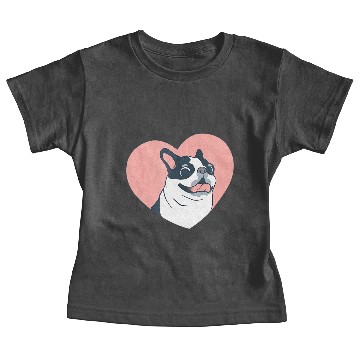 Discover Cute Boston Terrier Dog Love Baby Tees