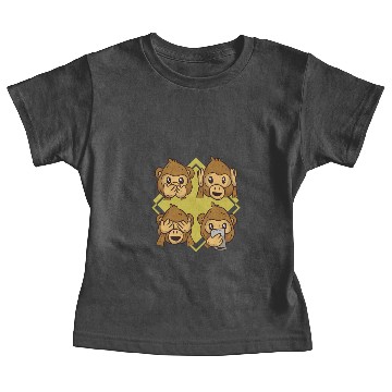 Discover Funny Monkey Monkey Chimpanzee Faces Gift Baby Tees