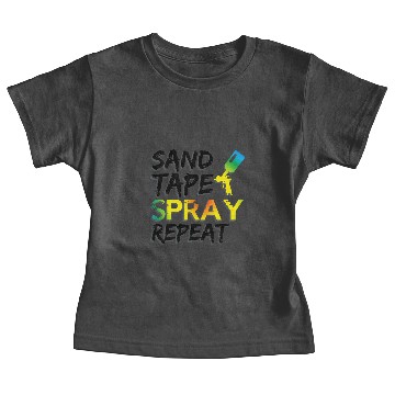Discover Sand Tape Spray Repeat Auto Body Painter Car Paint Baby Tees