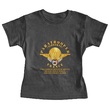 Discover France Airborne Paratrooper Moniteur Brevet Baby Tees