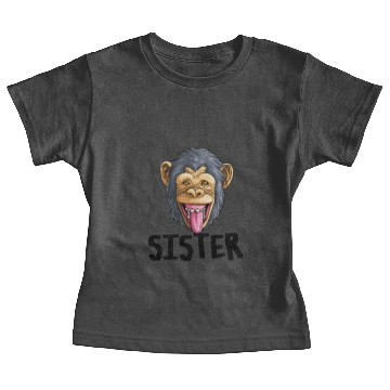 Discover Monkey Sister Chimpanzee Baby Tees