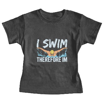 Discover Swim Design for a Expert Swimmer Baby Tees