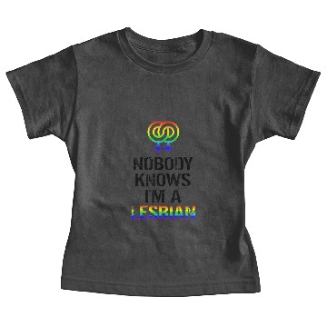 Discover Nobody Knows Im A Lesbian LGBT Gift Gay Lesbian Baby Tees