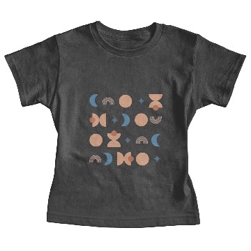 Discover Neutral Mid Century Terracotta Boho Pattern Baby Tees