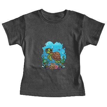 Discover Deep Sea Turtle Scuba Diver Gift Baby Tees