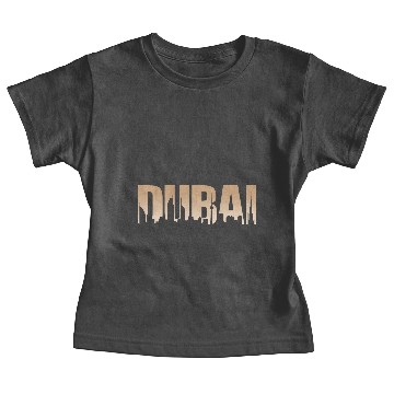 Discover Dubai Typography Skyline City Metropole Vacations Baby Tees