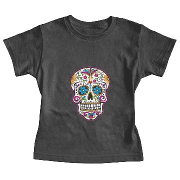 Discover candy skull Baby Tees