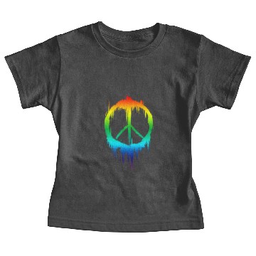 Discover Peace Sign Peaceful 60s 70's Retro Hippie Rainbow Baby Tees