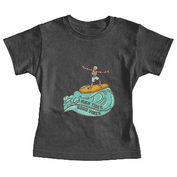 Discover SURFING SKELETON High Tides Good V Baby Tees