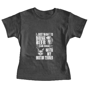 Discover Drink Beer And Hang With Boston Terrier Dog Baby Tees