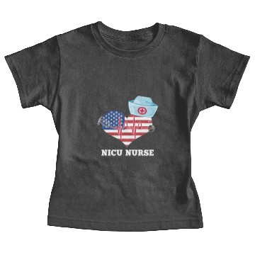 Discover NICU Nurses USA Flag Baby Tees