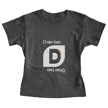 Discover Uno Draw Two Card Baby Tees
