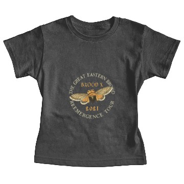Discover 2 Sided Print Great Eastern Brood X Cicada 2021 Baby Tees