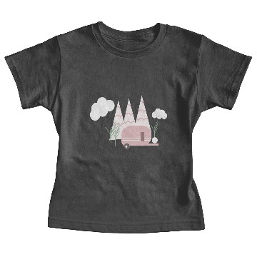 Discover Cute Pink Camper with Plant Baby Tees