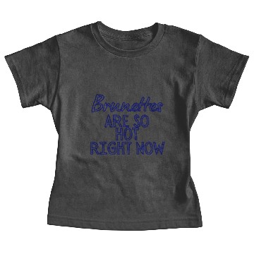 Discover Brunettes Are So Hot Right Now (navy blue outline) Baby Tees