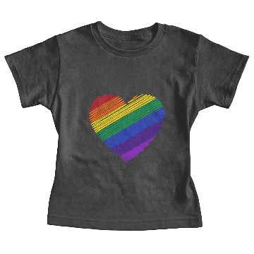 Discover Rainbow heart Baby Tees