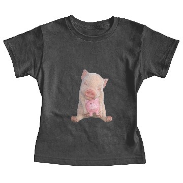 Discover Piglet with Pink Toy Baby Tees