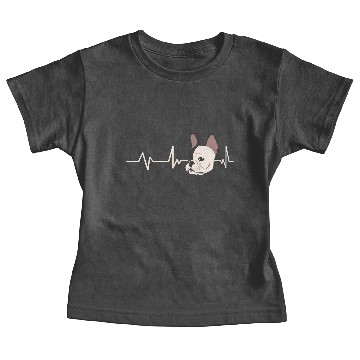 Discover Frenchie Face Heartbeat French Bulldog Gift French Baby Tees