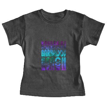 Discover Barbados Beach Palm Tree Design Baby Tees