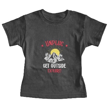 Discover Unplug, Get Outside, Explore Baby Tees