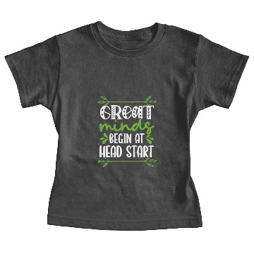 Discover Great Minds Begin At Head Start Public School Baby Tees