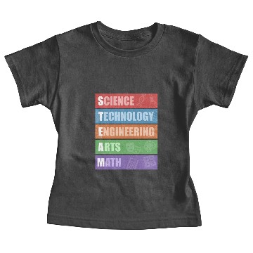 Discover STEAM Science Technology Engineering Arts Math Baby Tees