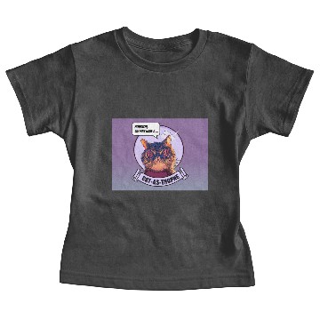 Discover Alien Space Cat - Cat-as-trophe (DDP 4:3 Cartoon) Baby Tees