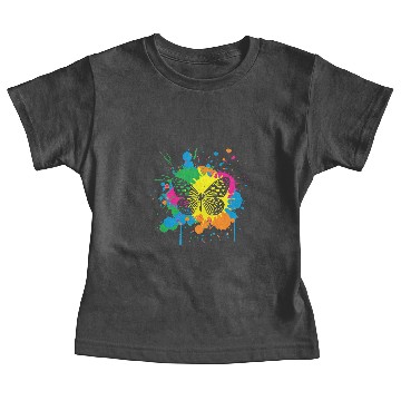 Discover Multi Colored Paint Splash Splatter Graphic Baby Tees