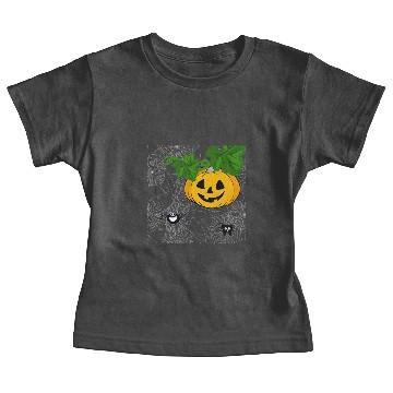Discover Funny Halloween Spider With Pumpkin Baby Tees