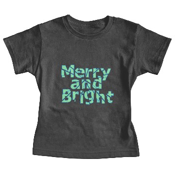 Discover merry and bright text design Baby Tees