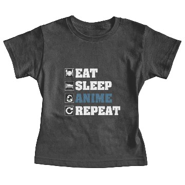 Discover Eat Sleep Anime Repeat Baby Tees