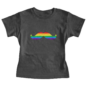 Discover Moustache Movember Rainbow Color Vintage Design Baby Tees