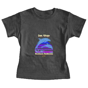 Discover San Diego dolphins sunset Baby Tees