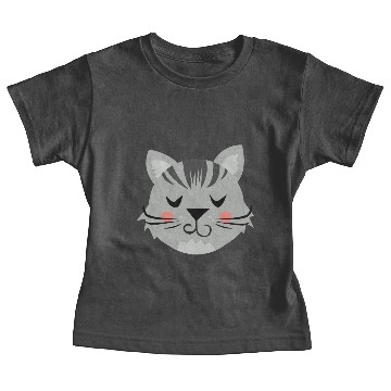 Discover Grey Cat Portrait Sleeping Baby Tees