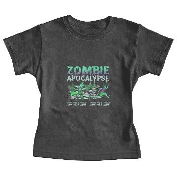 Discover Zombie Apocalypse Fun Run Scary Running Baby Tees