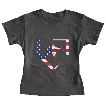 Discover American Flag Graphic Baseball Catcher Gear Baseba Baby Tees
