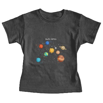 Discover Sun Planets Space And Science Solar System Baby Tees