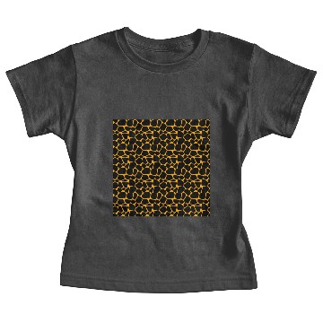 Discover Neon Orange Giraffe Pattern Baby Tees