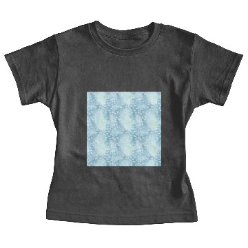 Discover Blue Batik Leaves Pattern Baby Tees