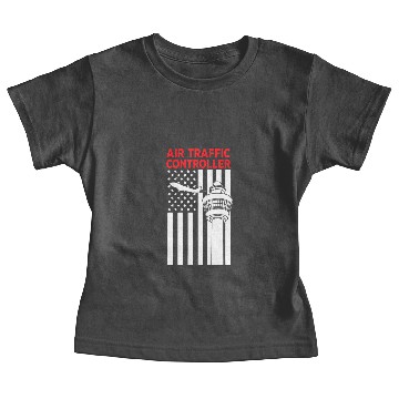 Discover Air Traffic Controller Towers Flag ATC Flight Baby Tees