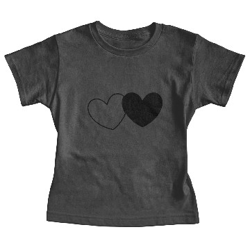 Discover heart black hearts gift valentines day couples Baby Tees