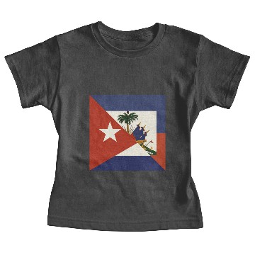 Discover Half Haitian Cuban Flag | Haiti Cuba Baby Tees