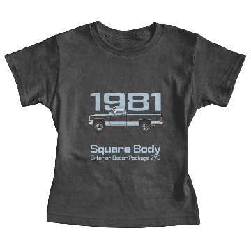 Discover 1981 Light Blue and Black Baby Tees