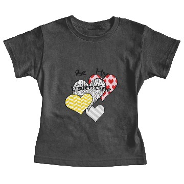 Discover Be My Valentine Patterned Hearts light Baby Tees