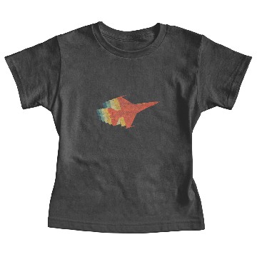 Discover Fighter Jet Retro Vintage Color Baby Tees